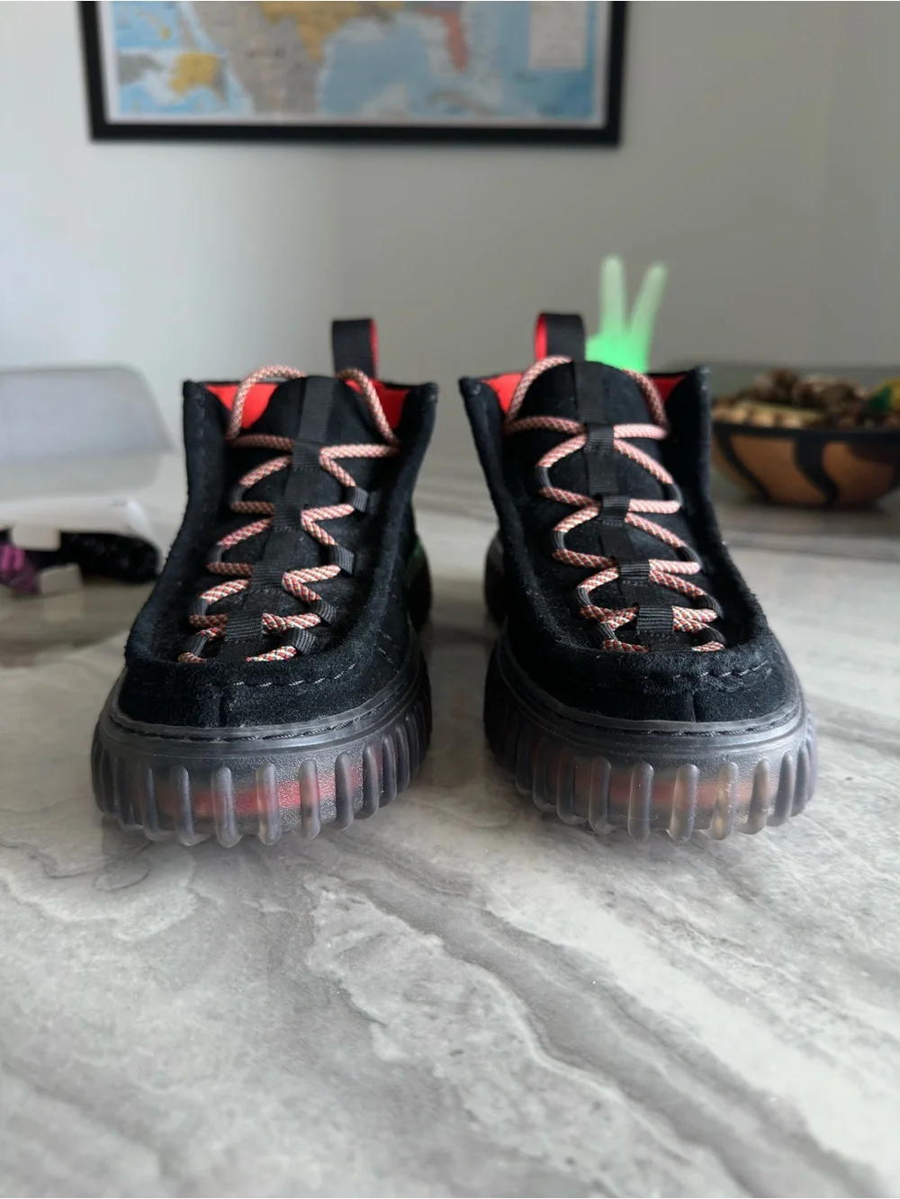 Topologie x Clarks Torhill Hi Interest Black Climbing Chukka Boots